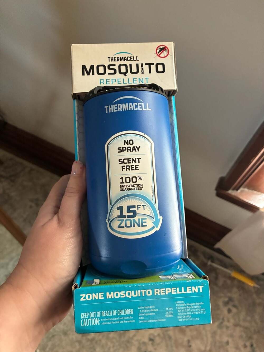 Thermacell Patio Shield Mosquito Repeller - Royal Blue, Scent Free
